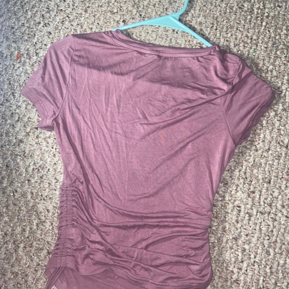 Purple string crop top